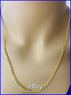 18K Saudi Gold Unisex Necklace With 22 Long