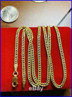 18K Saudi Gold Unisex Necklace With 22 Long
