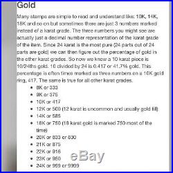 18K Saudi Gold Womens Set Earring, Pendant & Ring 7.5