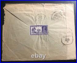 1944 Indian Post Office Dubai United Arab Emirates Censored Cover To Bombay WWII