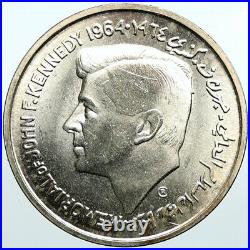 1964 SHARJA United Arab Emirates JOHN F KENNEDY Old Silver 5 Rupees Coin i101097