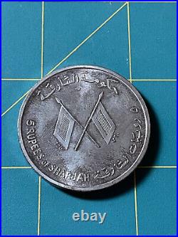 1964 Sharjah 5 Rupees Memorial of John F. Kennedy Silver Coin