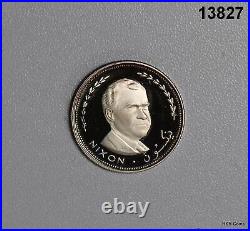 1969 Emirate Of Fujairah Richard Nixon 2 Riyals Silver Proof #13827