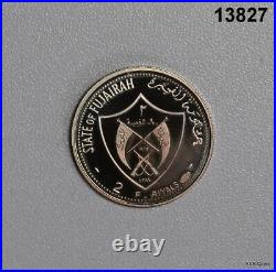 1969 Emirate Of Fujairah Richard Nixon 2 Riyals Silver Proof #13827