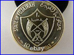 1969 Fujairah 10 Riyals Silver Proof Coin Apollo XII