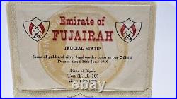 1970 Emirate Of Fujairah 10 Riyals Mohammed Silver Proof Apollo XIII I-62142