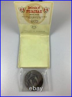 1970 Fujairah 10 riyals Pilgrim in Australia proof silver coin