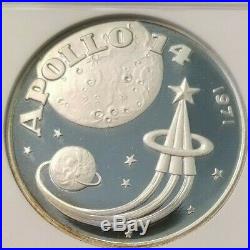 1970 Fujairah Silver 10 Riyals Apollo XIV 1971 Ngc Pf 69 Ultra Cameo High Grade