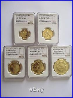 1970 Ras Al Khaima United Arab Emirates UAE ROMA Gold Coin Set (NGC Ultra Cameo)