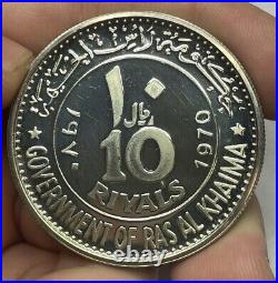 1970 Ras-Al-Khaimah UAE 10 Riyals Eisenhower-Silver Proof