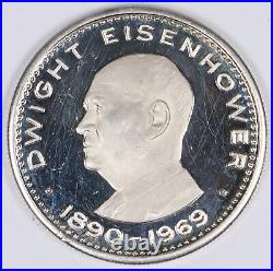 1970 United Arab Emirates Ras Al Khaima Eisenhower 10 Riyals. 925 Silver UAE