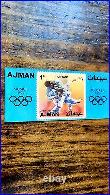 1972 Ajman Muhammad Ali Souvenir 3D Stamp Sheet RARE