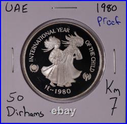 1980 UAE 50 Dirhams Silver Proof Coin International Year Of The Child