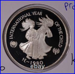 1980 UAE 50 Dirhams Silver Proof Coin International Year Of The Child