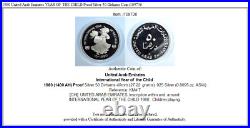 1980 United Arab Emirates YEAR OF THE CHILD Proof Silver 50 Dirhams Coin i109736