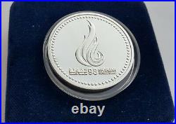 1998 United Arab Emirates UAE 50 Dirham Silver Coin Sharjah Cultural Capital