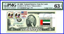 $2 1995 Flag Of Un From United Arab Emirates Lucky Money Value $22,400