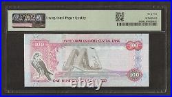 2018 United Arab Emirates 100 Dirhams Commemorative Unc#34 (PMG Qualified)