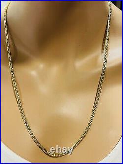 21K 875 Fine Saudi Gold Unisex Mens Women's Curb Necklace With 24 3.5mm 10.14g