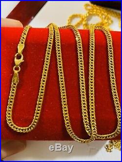 21K Fine Real Gold Womens Chain Necklace With 18 2.5mm USA Seller