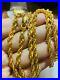 21K Saudi 875 Gold Fine Mens Rope Necklace With 24 Long Chain 4mm USA Seller