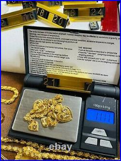 21K Yellow Gold 875 Fine Damascus Heart Womens Bracelet Fits 7 11.17g 4-16mm