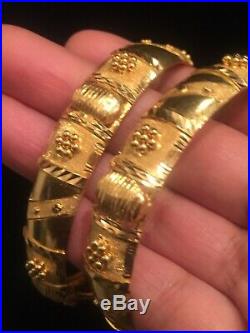 21k(karat)Real Gold Bangles from Dubai (set of 2 Bangles) stamped 21K