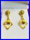 22C Fine Saudi Gold 916 Real Beautiful Women’s Dangle Earring USA Seller