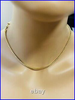 22K 916 Fine Yellow Real Gold 16 Long Womens Chain Necklace 12.79 grams 2.5mm
