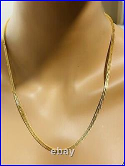 22K 916 Fine Yellow Real Gold Womens Snake Chain Necklace 22 Long 3.5mm 13.26g