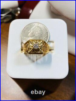 22K 916 Fine Yellow Saudi Gold Mens Women's Ring Size 9 USA Seller 4.85g