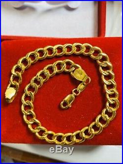 22K 916 Yellow Gold Fine Mens Bracelet Fits 8.5 6.5mm USA Seller