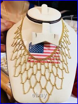 22K Fine 916 Saudi Gold Women's Necklace With 16-17 long FREESHIP USA 14.71G