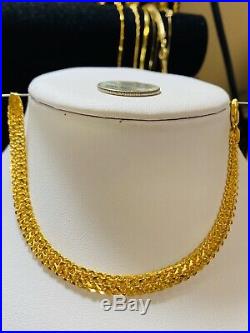 22K Fine 916 Solid Gold Mens Womens Bracelet 7.8 Long 6.5mm USA Seller