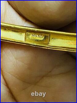 22K Fine 916 Solid Gold Real Womens Bangle Fits 20/21cm Large 6mm Wide 8.81g