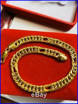 22K Fine 916 Solid Saudi Gold Mens Bracelet 8.2 Long 6.5mm USA Seller