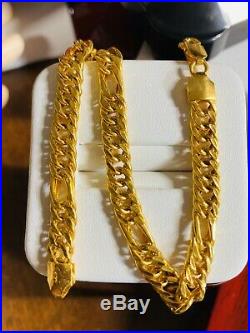22K Fine 916 Solid Saudi Gold Mens Bracelet 8.2 Long 6.5mm USA Seller