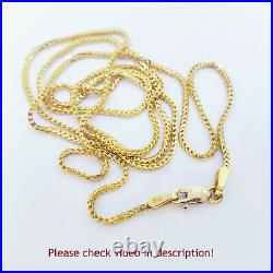 22K Gold Chain Necklace Franco 20 Lobster Clasp Hallmarked 916 Thin 1.15mm 4.1g