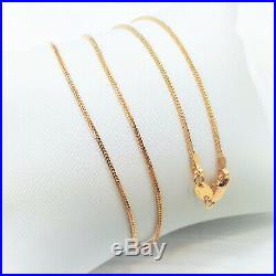 22K Gold Chain Necklace Franco 22 Lobster Clasp Hallmarked 916 Thin 1mm 3.76gm