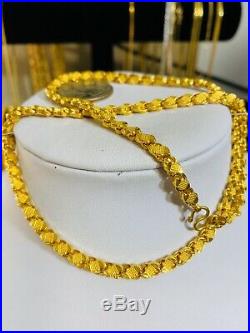 22K Gold Damascus Mens Womens Chain Necklace With 22 5mm USA Seller