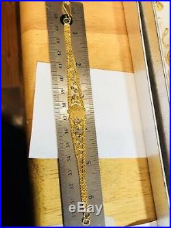 22K Saudi Gold Bracelet 6.5 long fits small