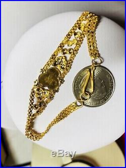 22K Saudi Gold Bracelet 6.5 long fits small