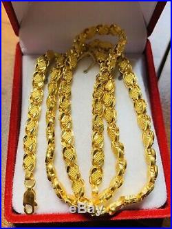 22K Saudi Gold Damascus Necklace With 22 Long | United ...