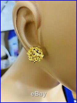 22K Saudi Gold Set Womens Earring