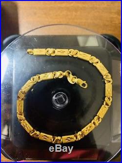 22K Saudi Gold Solid Bracelet Size 7.5
