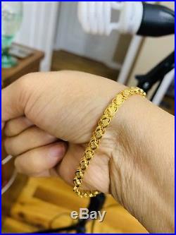 22K Saudi Gold Unisex Bracelet 7.75