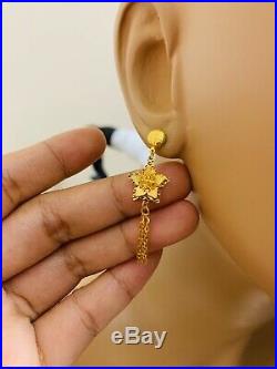 22K Saudi Gold Womens Dangle Earring