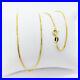 22K Solid Gold Chain Necklace 16 Choker Box Spring Ring Clasp 0.95mm Hallmarked