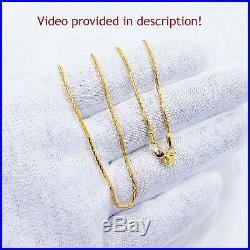 22K Solid Gold Chain Necklace 18 Wheat 1.4mm Thick Hallmarked 916 HIGH QUALITY