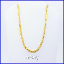 22K Solid Gold Chain Necklace 20.25 Round 2.6mm Thick Hallmark 916 High Quality
